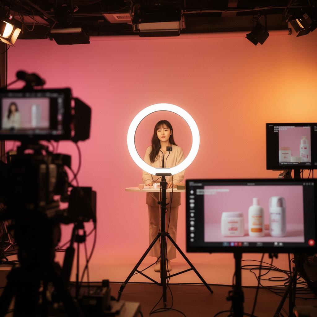 Live commerce broadcast studio in Seoul